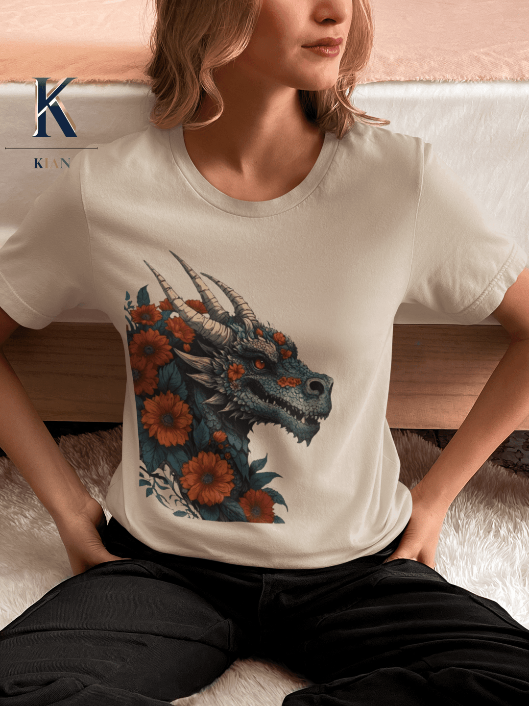 Strength & Fearless Oni Mask T-Shirt  - Kiandesigns.net