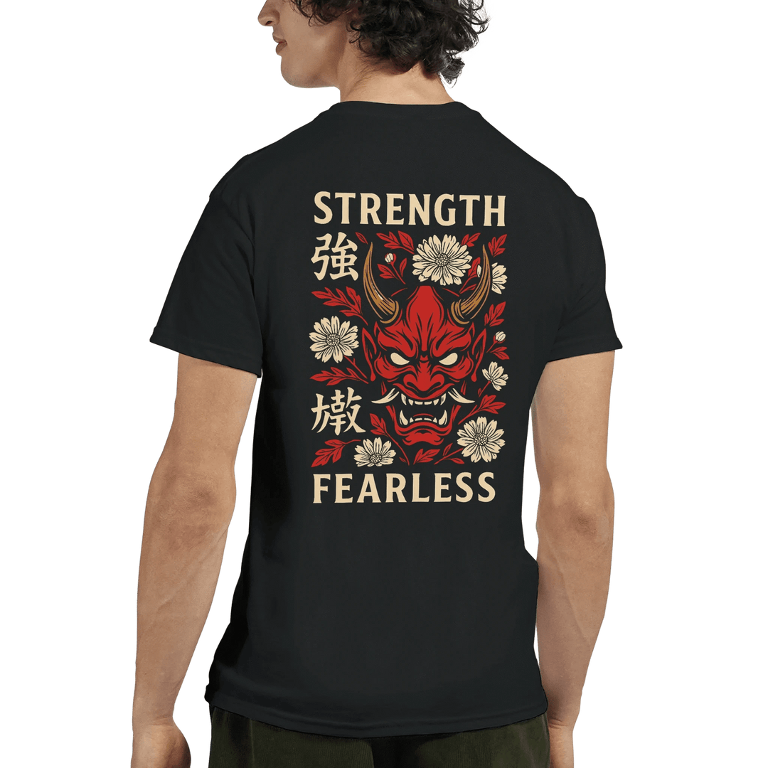Strength & Fearless Oni Mask T-Shirt  - Kiandesigns.net