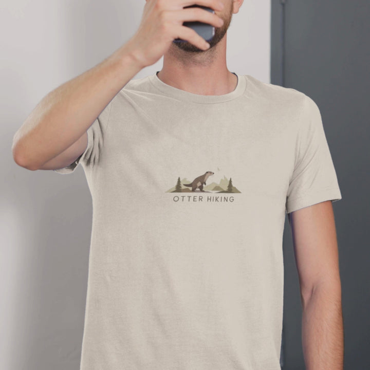 Otter Hiking T-Shirt – Cute Outdoor Adventure Animal Tee – Nature Lover Unisex Shirt – Funny Hiking Gift